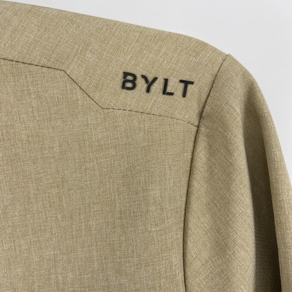 BYLT District Jacket Mens‎ Small Tan District Windbreaker Vent Outdoor Hike
